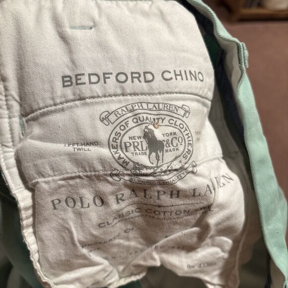 Polo Ralph Lauren Bedford Classic Fit Chino Jogger Pants Mens 40x30 Mint Green - Picture 8 of 12